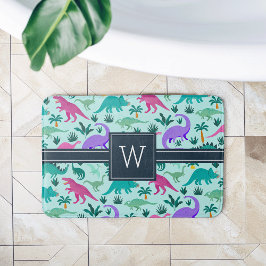 Aqua | Monogram van het Kind van het florenpatroon Badmat