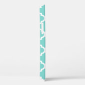 Aqua Moroccan #5 Koraal Rood 3 Initiaal Monogram Case-Mate iPhone Case (Achterkant / Rechts)