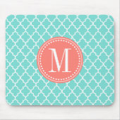 Aqua Moroccan Tiles Lattice Specialized Muismat (Voorkant)