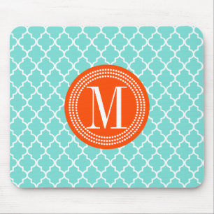 Aqua Moroccan Tiles Lattice Specialized Muismat