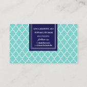 Aqua Moroccan Tiles Lattice Specialized Visitekaartje (Achterkant)