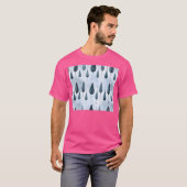 Aqua Mountain Naadloze Lichten Patroon Actief T-shirt (Voorkant volledig)