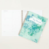Aqua Multicolor Spat Design Spiraal Planner (Display)