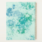 Aqua Multicolor Spat Design Spiraal Planner (Achterkant)