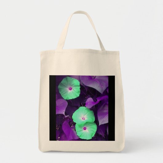 Aqua N Violet Morning Glories Bag Tote Bag (Voorkant)