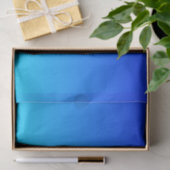 Aqua naar Blauwe Gradiënt Tissuepapier (Geschenk)