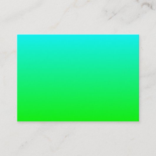 Aqua naar groene visitekaart visitekaartje (Voorkant)
