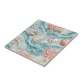 Aqua Nauticale Sterrenzee Schelp Patroon Tegeltje (Zijkant)