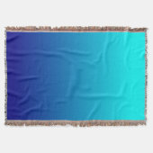 Aqua Navy Ombre Achtergrond Deken (Voorkant)
