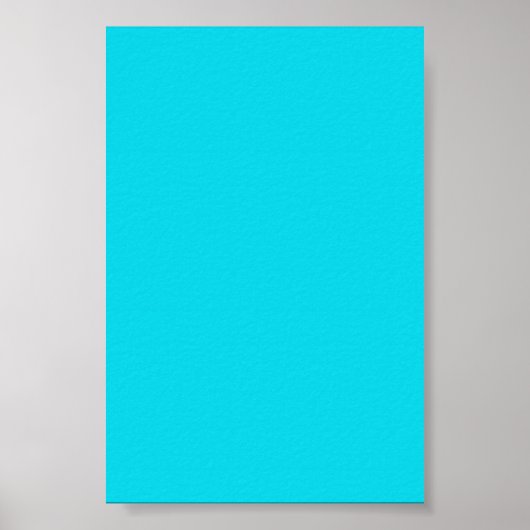 Aqua Neon Blue Background op een Poster (Voorkant)