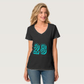 Aqua Number 28 T-shirt (Voorkant volledig)