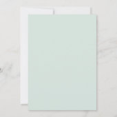 Aqua Oceaan Golf Eucalyptus Bruiloft Kaart (Achterkant)
