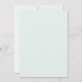 Aqua Oceaangolf Stof Eucalyptus Bruiloft Kaart (Achterkant)