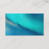 Aqua Ocean Blue Abstracte Northern Lights Visitekaartje (Achterkant)