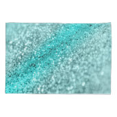 Aqua Ocean Bokeh Glitter #1 (Faux Glitter) #decor Kussensloop (Achterkant)