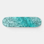 Aqua Ocean Bokeh Glitter #1 (Faux Glitter) #decor Persoonlijk Skateboard (Horizontaal)
