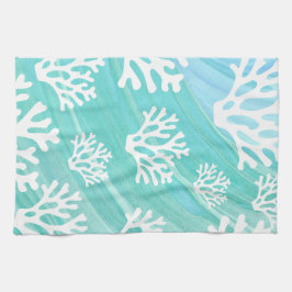 Aqua Ocean Coral Sealife Theedoek