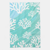 Aqua Ocean Coral Sealife Theedoek (Verticaal)