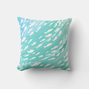 Aqua Ocean Fish Nautical Kussen