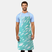 Aqua Ocean Fish Nautical Schort (Gedragen)