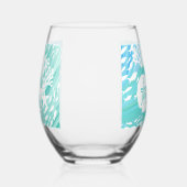 Aqua Ocean Seashells Viskoraal Wijnglas Zonder Voet (Rechts)