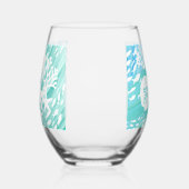 Aqua Ocean Seashells Viskoraal Wijnglas Zonder Voet (Links)