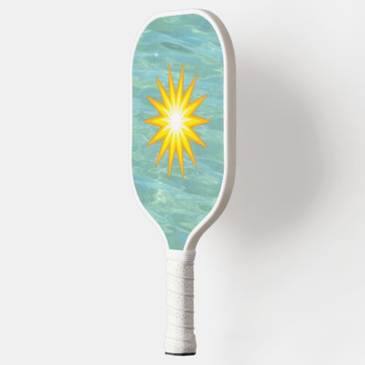 Aqua Ocean Starburst Coastal Vibes Pickleball Paddle (Links)