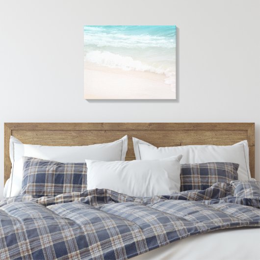 Aqua Ocean Waves in Kauai Canvas Afdruk (Insitu (Slaapkamer))