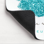 Aqua Ocean White Glitter Name Makeup Lips Kiss Muismat (Hoek)