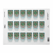 Aqua Ochre Yoga Holistische Energie Etiket (Full Sheet)