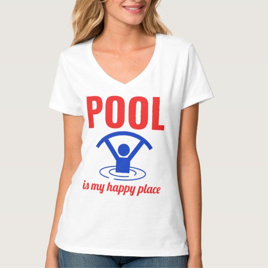 Aqua-oefening op watergebied t-shirt (Voorkant)