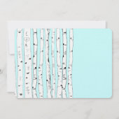 Aqua OF ENIGE COLOR Birch Tree Wedding Invitations Kaart (Achterkant)
