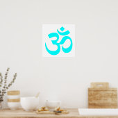 Aqua Om Symbol Poster (Keuken)