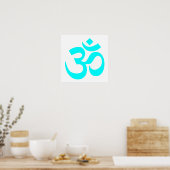 Aqua Om Symbool Poster (Keuken)