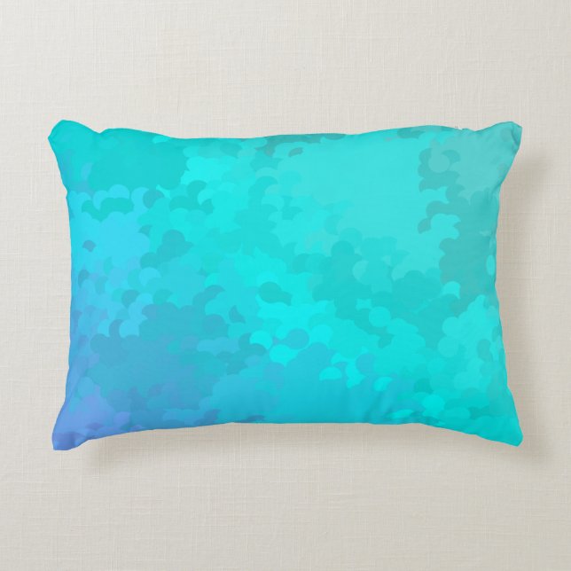 Aqua Ombre Accent Kussen (Voorkant)