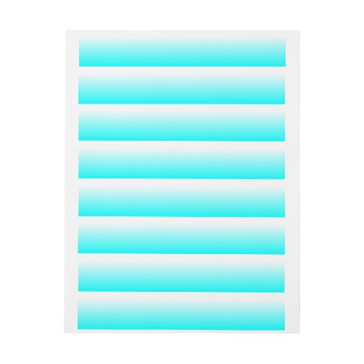 Aqua Ombre Adreslabel Wikkel (Vel)