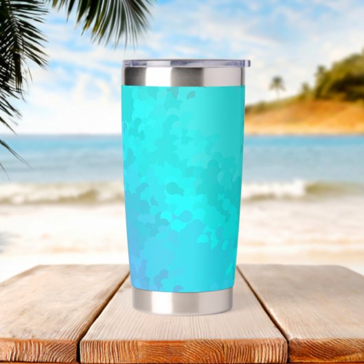 Aqua Ombre Geïsoleerde Drinkbeker (Strand)