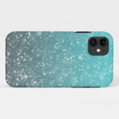 Aqua Ombre Glitter Case-Mate iPhone Case (Achterkant (horizontaal))