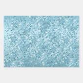 Aqua Ombre Gold Glitter Sparkle Mermaid Inpakpapier Vel (Voorkant 2)