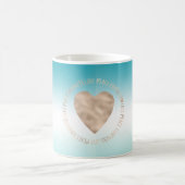 Aqua Ombre Gold Love Peace Kindness Heart    Koffiemok (Center)