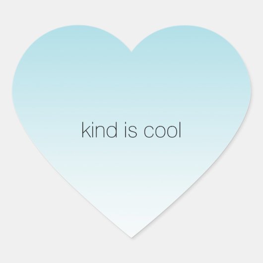 Aqua Ombre Kind is geweldig Hart Sticker (Voorkant)