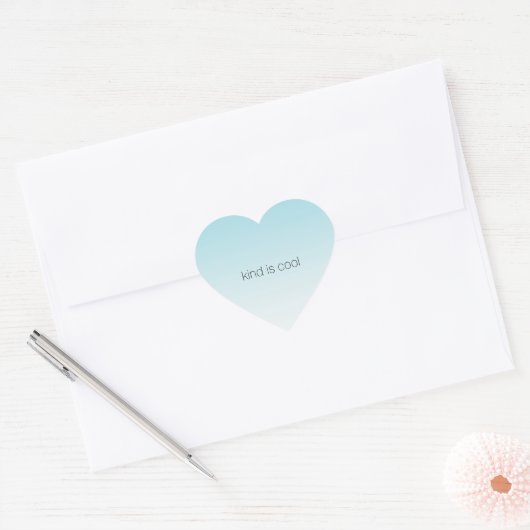 Aqua Ombre Kind is geweldig Hart Sticker (Envelop)