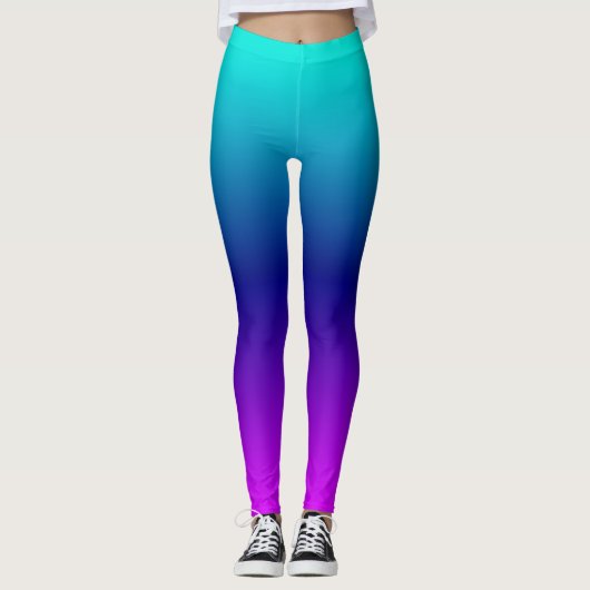 Aqua Ombre Leggings (Voorkant)