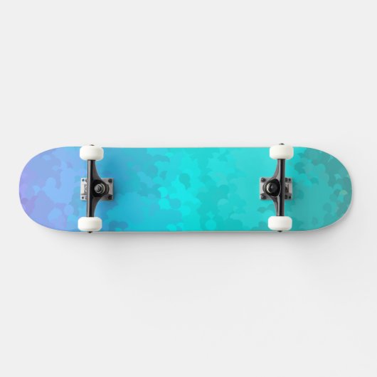 Aqua Ombre Persoonlijk Skateboard (Horizontaal)