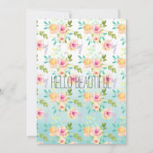 Aqua Ombre Roze Gele Bloemen (Voorkant)