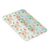 Aqua Ombre Roze Gele Bloemen Magneet (Rechterzijde)