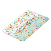 Aqua Ombre Roze Gele Bloemen Magneet (Linkerzijde)