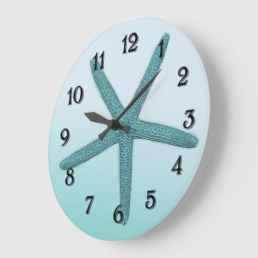 Aqua Ombre Starfish Grote Klok (Hoek)