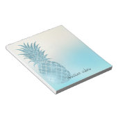 Aqua Ombre tropische ananas Notitieblok (Schuin)