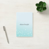 Aqua Ombre Witte Bokeh Confetti Stippen Post-it® Notes (Kantoor)